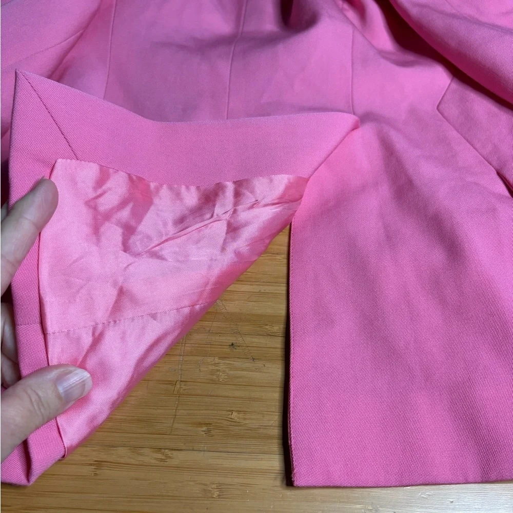 Alexander McQueen- Vibrant Pink Wool Blazer. Size 38 or US 2